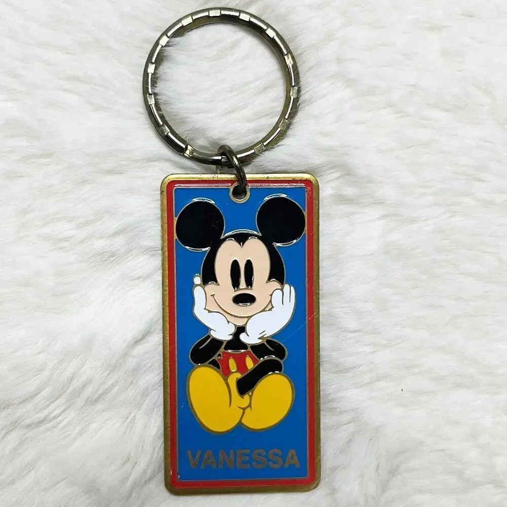 🔮‎ 5/$25 Disney Mickey Mouse Personalized VANESSA Disneyland Keychain